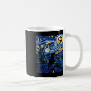 Starry Night Black Cat Comma La Kamala Harris Kaffeetasse