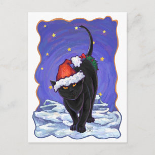 Starry Night Black Cat Weihnachten