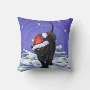 Starry Night Black Cat Weihnachten Kissen
