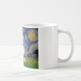 Starry Night - Black & White Tibetan Terrier Tasse
