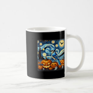 Starry Night Blue Jay Halloween Kaffeetasse
