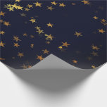 Starry Night Blue Navy Forest Gold Confetti Geschenkpapier<br><div class="desc">florenceK Design Delicate Wald starren Wald Papier.</div>