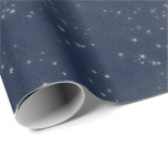 Starry Night Blue Navy White Gray Silver Confetti Geschenkpapier<br><div class="desc">florenceK Design Delicate Wald starren Wald Papier.</div>