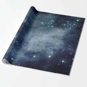 Starry Night Blue Sky Stars Lovers Universe Geschenkpapier