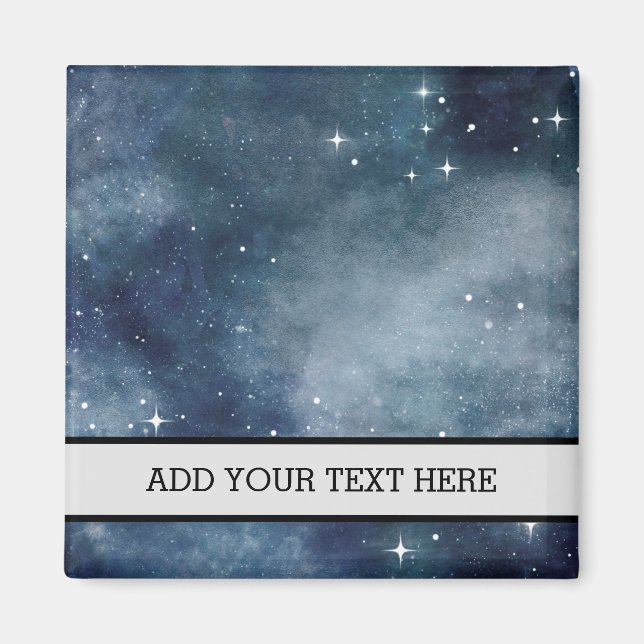 Starry Night Blue Sky Sterne Liebhaber Universum Magnet (Vorne)