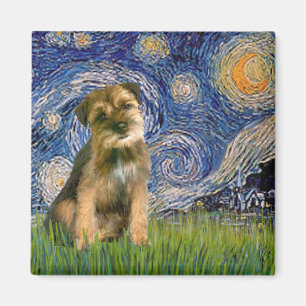 Starry Night - Border Terrier #1 Magnet