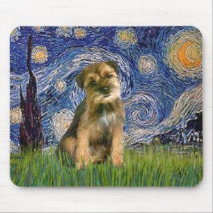 Starry Night - Border Terrier #1 Mousepad