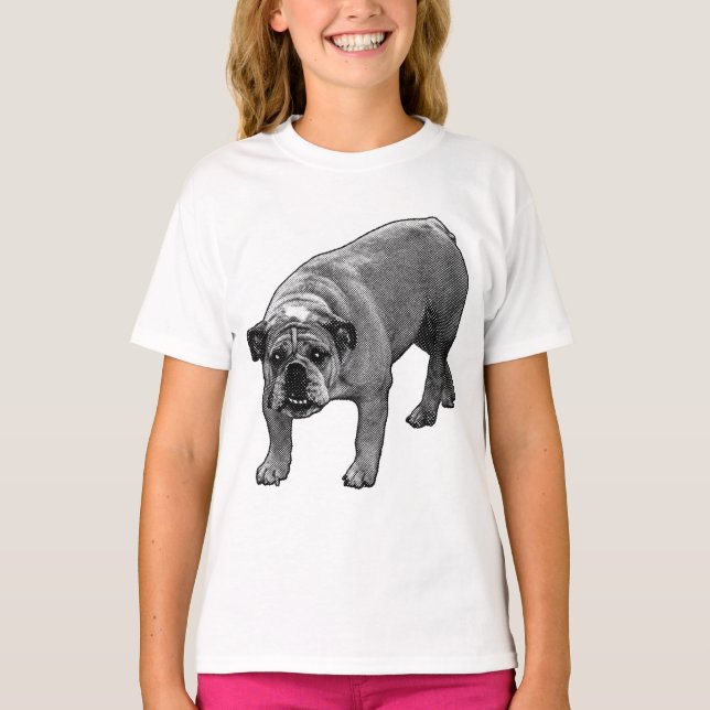 Starry Night Bulldog T-Shirt (Vorderseite)
