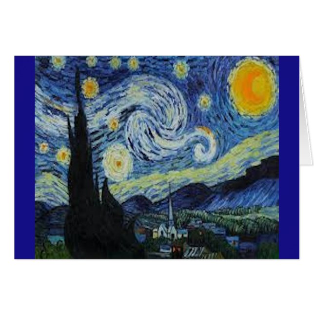 Starry Night by Van Gogh - Card und Umschlag (Vorderseite (Horizontal))