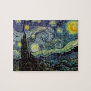 Starry Night by van Gogh Modern Art Malerei Blue Puzzle