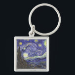 Starry Night by Van Gogh Square Schlüsselanhänger<br><div class="desc">Starry Night von Van Gogh für den Kunstliebhaber oder Träumer in Ihrem Leben.</div>