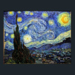 Starry Night by Vincent Van Gogh 1889 Poster<br><div class="desc">Soweit ich weiß,  sind diese Bilder öffentlich zugänglich und sollen in den USA uneingeschränkt genutzt werden können. Bitte kontaktieren Sie mich,  wenn Sie feststellen,  dass eines dieser Bilder nicht in Public Domain sind.</div>