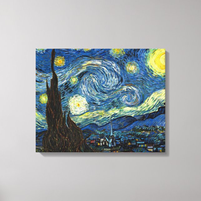 Starry Night by Vincent Van Gogh Leinwand Art (Vorderseite)