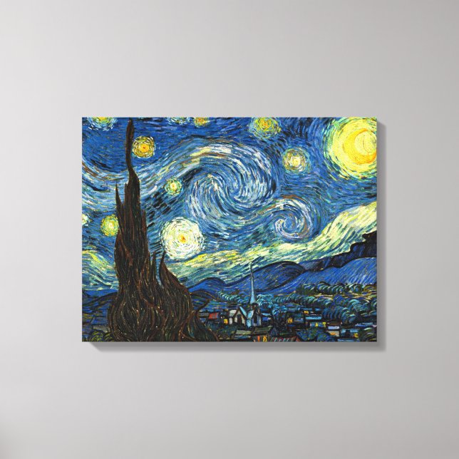 Starry Night by Vincent Van Gogh Leinwand Art (Vorderseite)