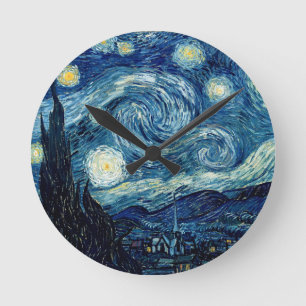 Starry Night By Vincent Van Gogh Runde Wanduhr