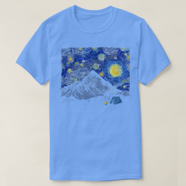 Starry Night Camping Scene T-Shirt (Design vorne)