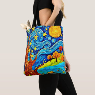 Starry Night Cartoon: Surrealismus Inspiriert Art