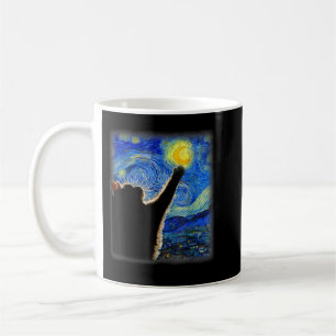 Starry Night Cat, Cat Mama, Cat Vater, Cat Lover,  Kaffeetasse