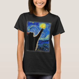 Starry Night Cat, Cat Mama, Cat Vater, Cat Lover, T-Shirt