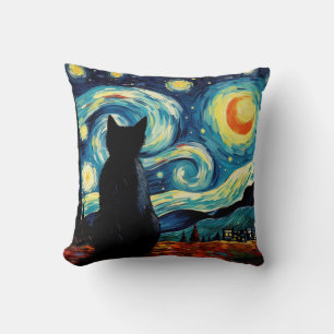 Starry Night Cat Kissen