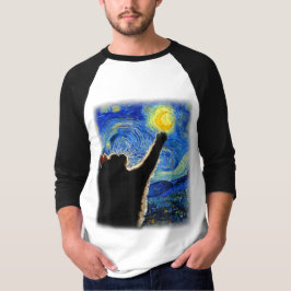 Starry Night Cat, Van Gogh Cat Lover Cat Vater Mam T-Shirt