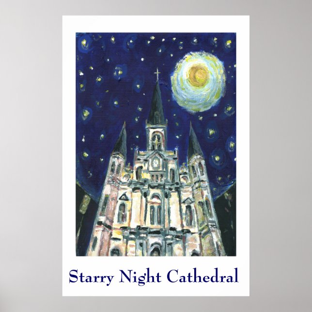 Starry Night Cathedral Poster (Vorne)