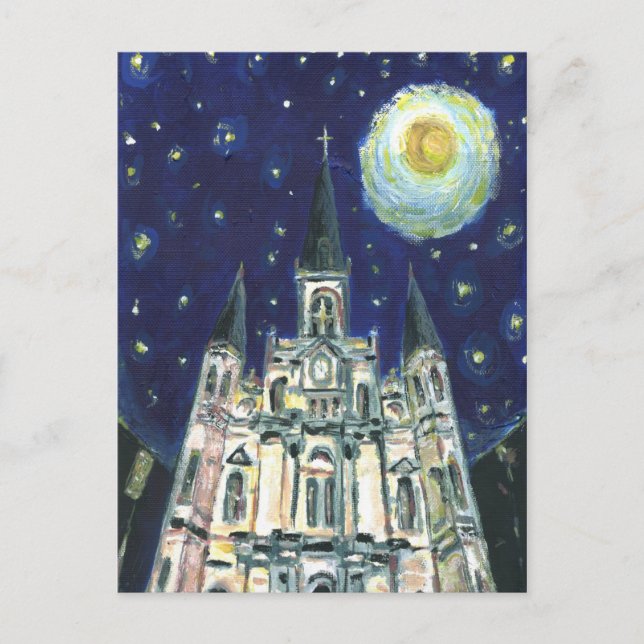 Starry Night Cathedral Postkarte (Vorderseite)