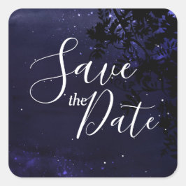 Starry Night Celestial Save the Date Aufkleber