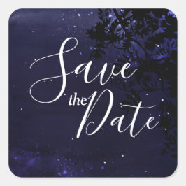 Starry Night Celestial Save the Date Aufkleber