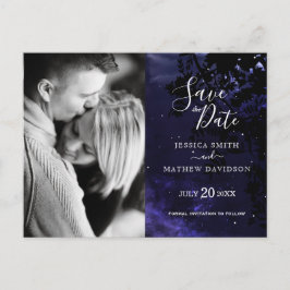 Starry Night Celestial Sky Foto Save the Date Ankündigungspostkarte