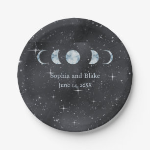 Starry Night Celestial Wedding Pappteller