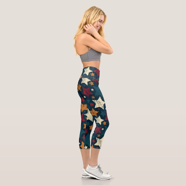 Starry Night Chaos Capri Leggings (Rechts)