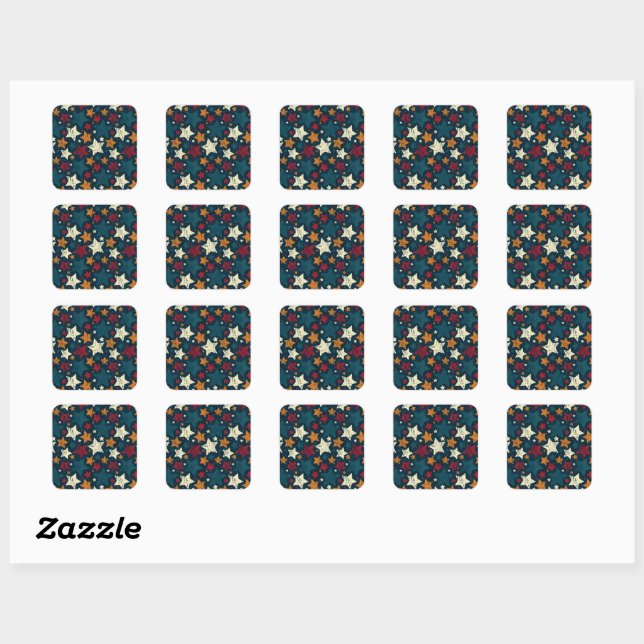 Starry Night Chaos Quadratischer Aufkleber (Blatt)