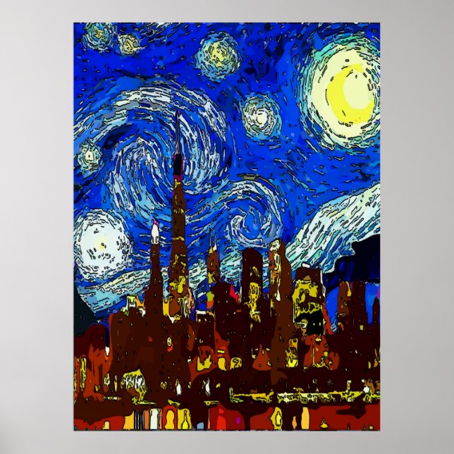 Starry Night Chicago Poster (Vorne)