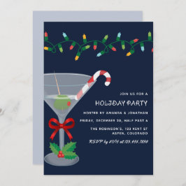 Starry Night Christmas Holiday Cocktail Party Einladung