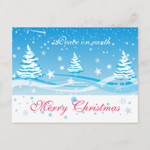Starry Night Christmas Postcard Feiertagspostkarte