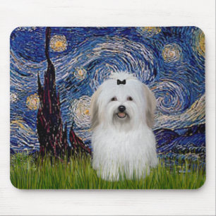 Starry Night - Coton de Tulear 2 Mousepad