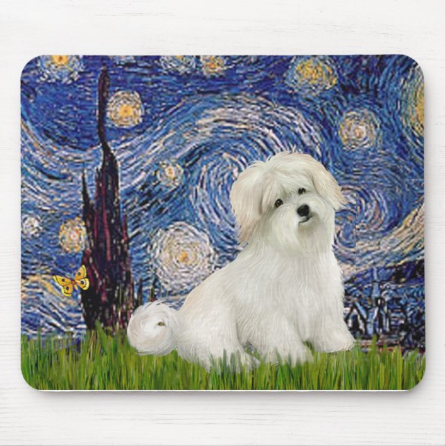 Starry Night - Coton de Tulear 7 Mousepad (Vorne)