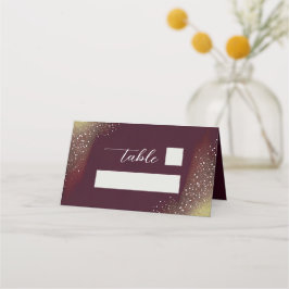 Starry Night Deep Crimson Wedding Platzkarte