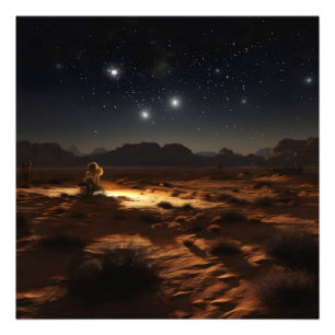 Starry Night Desert Fotodruck