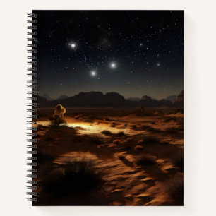 Starry Night Desert Notizbuch