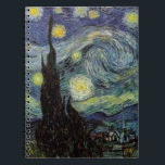 Starry Night Detail von van Gogh Note Book Notizblock<br><div class="desc">Von der Nackenleuchte des Bergarbeiters bis zu der, die er auf seinem Fenstersill nach der Szene mit Gauguin platzierte; vom Abend-Stern, den er 1875 in Corot Olive Orchard feststellte, bis hin zu dem Brief, den er seinem Bruder im August 1888 schrieb, in dem er sagte: "Irgendwann werden Sie ein Bild...</div>