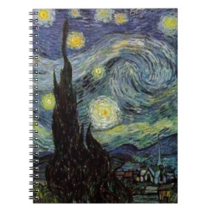 Starry Night Detail von van Gogh Note Book Notizblock