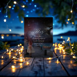 Starry Night Dockside Wedding QR Code Foto Einladung<br><div class="desc">Mit dieser traumhaften Einladung zum Hochzeitsfest laden Sie ein, einen Sternenhimmel, eine ruhige Hafenlandschaft und eine romantische Abbildung einer Braut mit Blick auf das Wasser zu einem besonderen Tag zu erleben. Dieses elegante und stimmungsvolle Design Set ist der perfekte Ort für eine romantische Hochzeit unter den Sternen. Vollständig anpassbar für...</div>