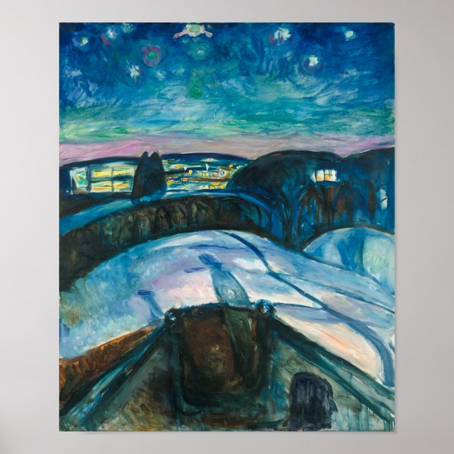 Starry Night | Edvard Munch | Poster (Vorne)