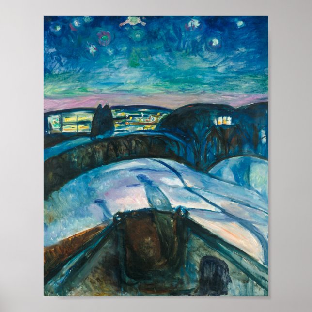 Starry Night | Edvard Munch | Poster (Vorne)