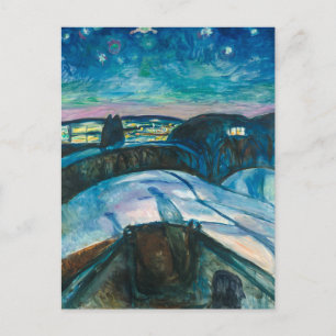 Starry Night   Edvard Munch   Postkarte