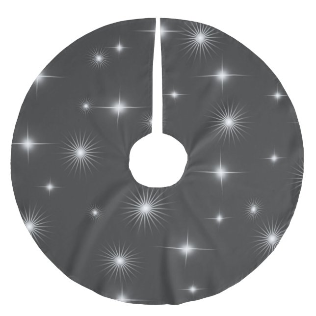 Starry Night Elegant Polyester Weihnachtsbaumdecke (Vorderseite)