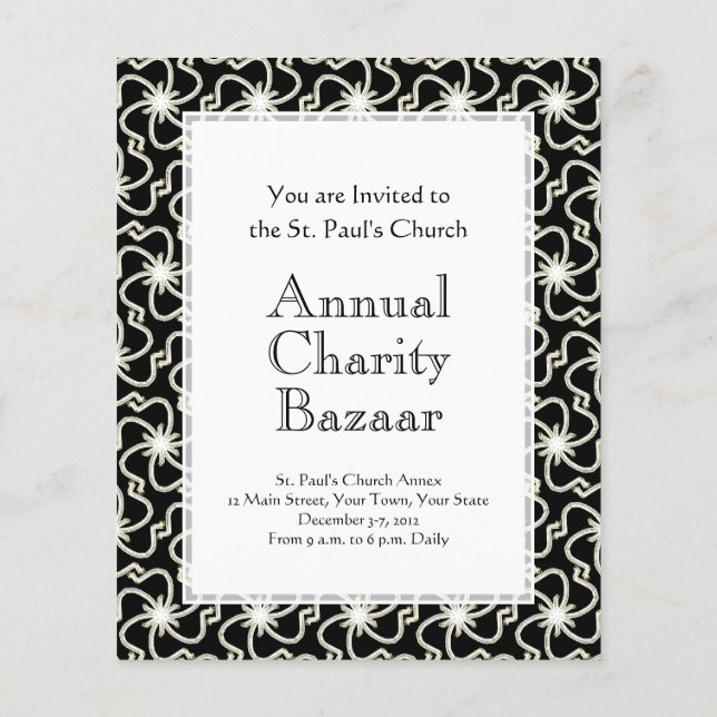 Starry Night Elegante Art Deco Sternexplosion Flyer (Hinten)