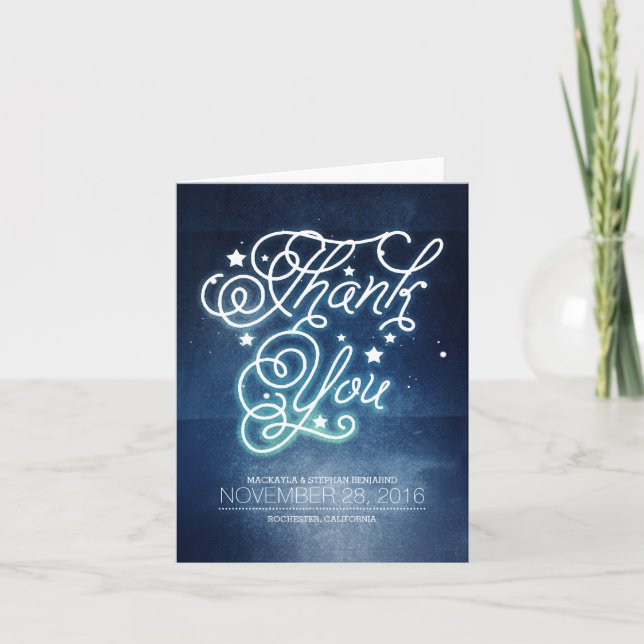 Starry Night Enchanted Wedding Danke (Vorderseite)